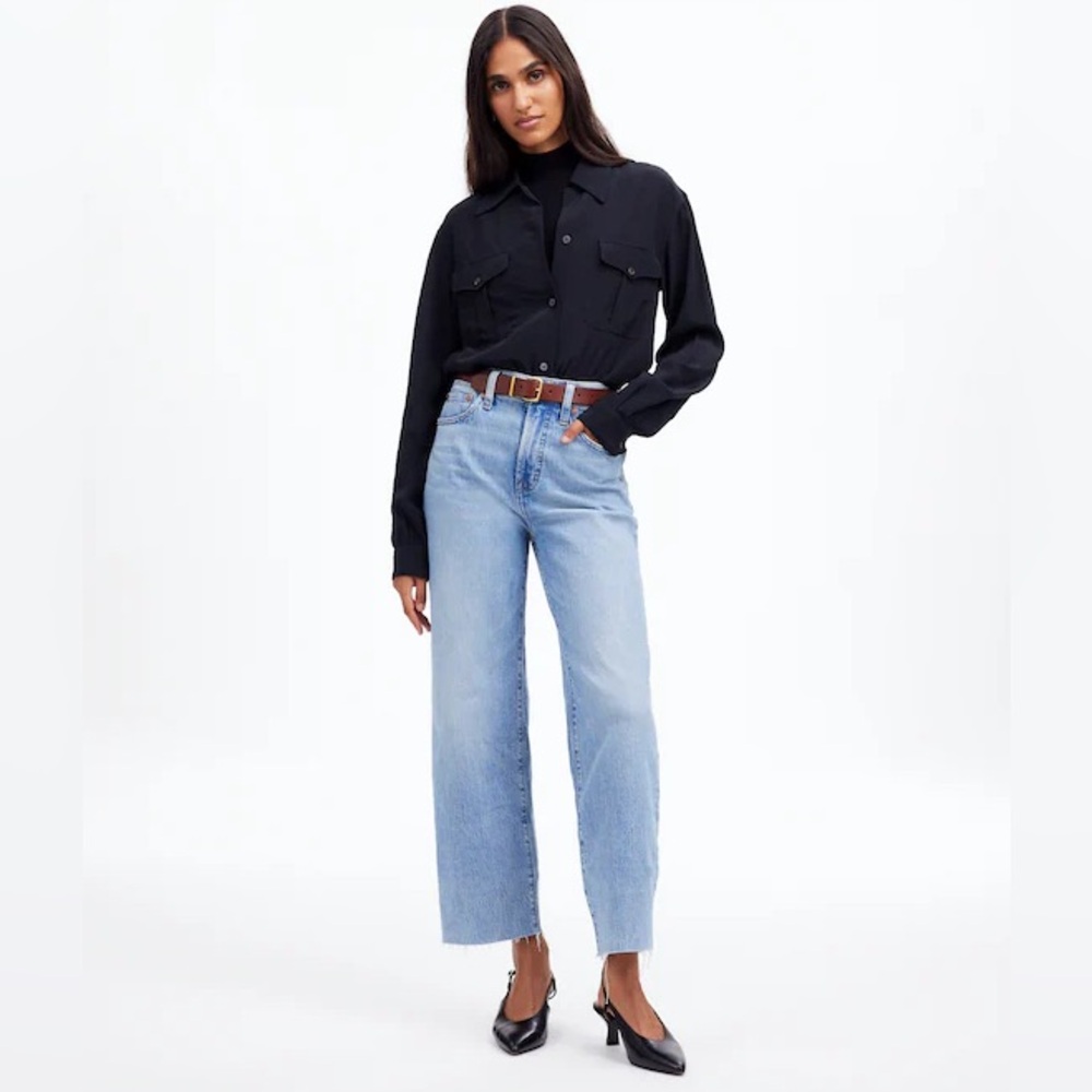 Madewell The Perfect Vintage Wide-Leg Crop Jeans in Altoona Wash | 26P